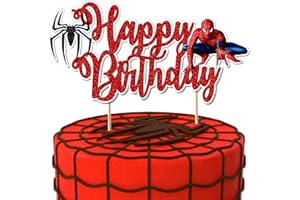 SEYAL Spidrman Happy Birthday Cake Topper – Custom Party Decor – Personalized Name and Age – Unique Birthday Celebration Accessory