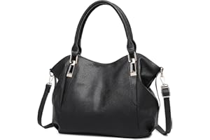 Miss Lulu Women's Tote Bag, Soft PU Leather Shoulder Bag, Fashion Large Handbag for Working Ladies, Simple Elegant for Office Travel School Library Shopping