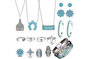 KALVICA türkis schmuck set Legierung Schmuckset böhmisches türkis schmuckset Wester Drop Dangle Ohrringe Halskette Armband Ringe Schmucksets