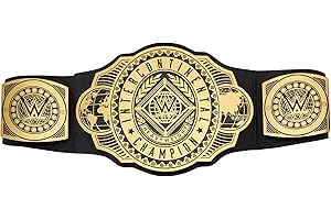 WWE Live Action Ceinture Championnat de Catch, Ceinture Reglable Imitation Cuir avec Medailles en Metal, Jouet pour Enfant das 8 ans, GRT40 Exclusivité sur Amazon