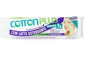 COTTONPLUS Baumwolle plus-makeup Entferner mit 2 in 1 Reinigungsmilch Mini Format – 80 Stück