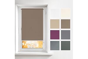 Estika Tende a rullo per interni senza forare - 40 x 120 cm - Tende Oscuranti Avvolgibili - montabile senza fori, privacy temporanea, protezione sole