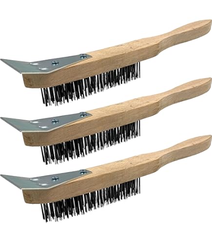 Brosse Métallique Avec Grattoir Intégré Roughneck - Poils Acier Carbone - Pour Nettoyage, Décapage Peinture, Rouille