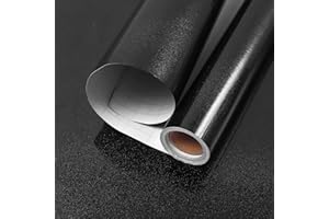 HODE Folia samoprzylepna meble błyszcząca czarna 60 cm x 5 m samoprzylepna tapeta folia kuchenna trwała wysokiej jakości PCW dekoracyjna folia na meble folia dekoracyjna wodoszczelna folia winylowa do szafy