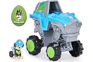 Paw Patrol LA Pat' Patrouille - VÉHICULE + Figurine Deluxe Rex Dino Rescue - Coffret Véhicule Deluxe avec 1 Figurine Rex Et 1 Figurine Dinosaure Mystère 6059329 - Jouet Enfant 3 Ans et +