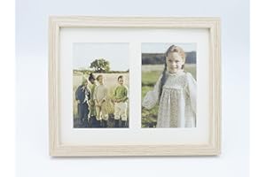 TIME HOME DEVELOPMENT Marco foto múltiple con paspartú para collage de fotos 10x15 para mesa o pared (2 FOTOS, MADERA)