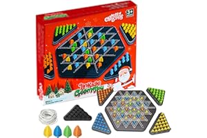 WENAUANG Jeu d'échecs Triangulaire, Jeu Triangle Elastique de stratégie Triangulaire, Jeu de société Famille de Table pour Enfants et Adultes, adapté aux Jeux de fête en Famille en Intérieur
