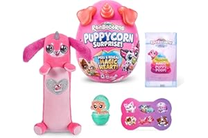 Rainbocorns Sparkle Heart Surprise Series 4 Puppycorn Surprise, Squeaky Jay the Sausage Dog - Collectible Plush - 7 Layers of Surprises, Peel and Reveal Heart, Ages 3+ (Sausage Dog)