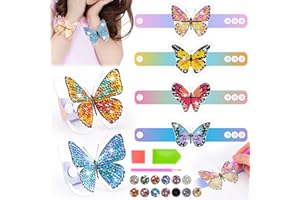 FLNLANO Geschenke Mädchen 5 6 7 8 9 10 Jahre, Basteln für Mädchen 6-12 Jahre, Bastelset Spielzeug für Kinder Teenager Mädchen Geburtstagsgeschenke, DIY Diamond Painting Armbänder Set Selber Machen Kinder