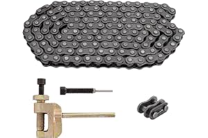 RUTU 35 Chain 140 Links with Chain Breaker for Coleman CT200U CC100x Predator 212cc 79cc 97cc 100cc Baja Doodle Bug Blitz Dirt Bug Racer Motor Sports DB30 Motovox Mini Bike Go Kart Powersports Parts