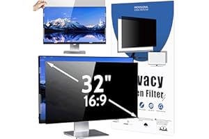 Mamol Filtro de privacidad de 32 pulgadas, Filtros de pantalla para ordenador portátil con HP/Dell/Acer/Thinkpad/Samsung/ASUS/Sony, Installazione Immediata, Película protectora extraíble 16:9
