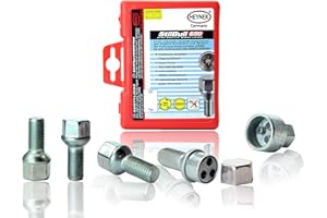 Heyner Germany StillBull Locking Wheel Nuts Fits Audi A3 M14x1.5 Set 4 Locks Alloys Antitheft Protection Bolts ZA