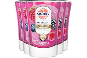 ‎SAGROTAN Sagrotan No-Touch Nachfüller Wildbeeren – Für den automatischen Seifenspender – 5 x 250 ml Handseife