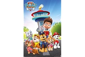 Pyramid International Paw Patrol Poster Team Ryder, Marshall, Rubble, Chase, Rocky, Zuma et Skye