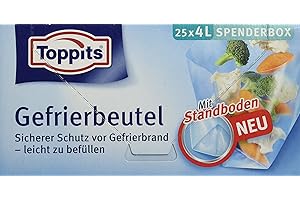 MELITTA Toppits worki do zamrażania, 4 litry, dno stojące, 25 sztuk, przezroczyste