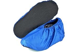 MELTU 1 Pair Reusable Shoe Covers, Non-Slip Washable Overshoes, Waterproof Boot Covers, Dustproof Overshoes for Household