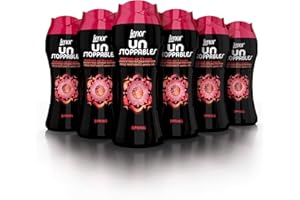 Lenor Parfum lessive Perles Parfumées Machine à laver, Unstoppables Spring, Lot de 6 (6 x 210 g), Intensificateur de parfum, Maxi Format, 100% Plastique Recyclé