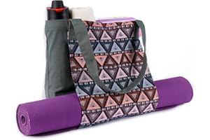 Borsa stuoia Yoga - Borsa Yoga - Borsa Donna - Yoga Mat Bag - Tote Bag per il trasporto del tappetino da yoga, Pilates o Ginnastica - leggera, spaziosa e pratica Thermikoa