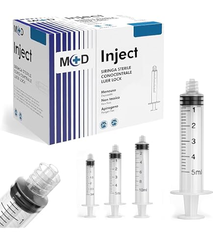 20 pz 1 ml Plastica Sterili Siringhe con 25Ga, Siringhe di Misurazione