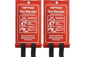ZOVATOR Emergency Fire Blanket for Home and Kitchen, 4 pack Fiberglass Fire Blankets Flame Retardant Protection for Kitchen,Camping,Fireplace,Grill,Car,Office, Warehouse