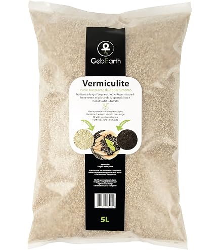 Acquaverde Vermiculite Espansa Fine Sacco 5 Lt – Perfetta Per Coltivazione, Terrari E Drenaggio Del Terreno