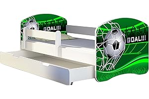 Letto per bambino Cameretta per bambino con materasso Cassetto ACMA II (14 Goal, 180x80 + Cassetto)