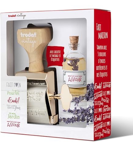 Set 40 Tampons En Bois ZoeTekway - Lettres, Chiffres, Symboles + Encreur - DIY Scrapbooking