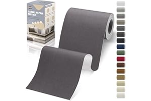 OAZ Parche adhesivo de tela, 10x200 cm Parche adhesivo de tela, lona impermeable Parche adhesivo para sofá, cortina, mueble, asiento de coche, tumbona， Gris oscuro