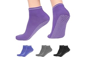 Flintronic Antypoślizgowe Skarpetki do Jogi Damskie, Skarpety Sportowe z Paskiem do Jogi, Pilates, Balet, Taniec