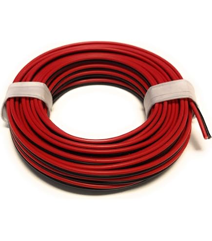 BELI-BECO Câble L2218/25 - Fil De Cuivre 2 X 0,14 Mm² Jumelé - Anneau 25m (Rouge-Bleu)