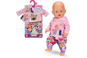 BABY born Neugeborenen-Outfit - Langarmshirt, Hose & Jacke mit Teddyohren - Hochwertiges Puppenzubehör - Kleidung geeignet für Puppen der Größe 43 cm
