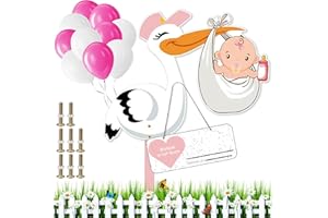 ZEILABANG KAKADI Klapperstorch SET zur Geburt Baby,Baby Geburt Klapperstorch Set,Kazaigou Storch Geburt für Draussen,Klapperstorch Zur Geburt Draußen,Holzstorch Zur Geburt,Storch Geburt Storch für Draussen