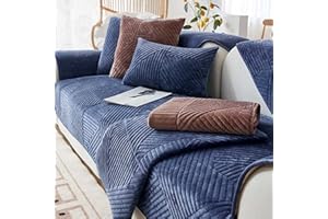 Cugzue Sofabezug Ecksofa L Form, Couch Überzug U Form, 1 2 3 4 Sitzer Sofa Überzug Samt, Sofaüberwurf Sofaschoner rutschfest, Pets Dog Sofa Überwurf Sofaschutz,#8-110x240cm