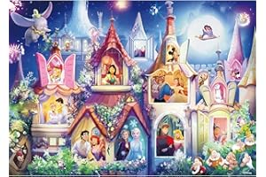 NAIMOER Castle Diamond Painting Kits for Adults, Full Drill Princess Diamond Painting Kits, DIY 5D Fairy Tales Diamond Art Kits Crystal Rhinestone Embroidery Craft Kits for Home Decor 30x40cm