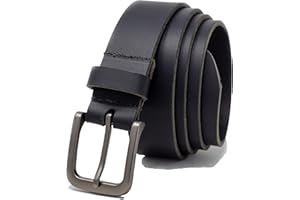 Ashford Ridge England Mens Fashion 34mm (1.25") Real Leather Trouser Belt