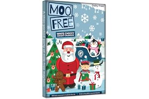 1 x Moo-fri vit choklad adventskalender, mejerifri, vegansk (70 g)