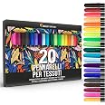 Pennarelli Per Tessuto 24 Colori, Lavabili In Lavatrice A 30°C, Permanenti, Punta Fine 1mm, Per Personalizzare Magliette, Borse, Scarpe E Tela, Atossici Per Bambini E Adulti - 5