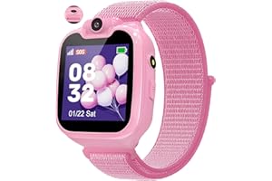 Ruopoem Kids Smart Watch - Girls Boys Games Smart Watch, Kids Smart Watch Phone with Music Player Pedometer Camera Alarm Clock Torch Video, Smart Watch for Kids Gifts 3-12Y