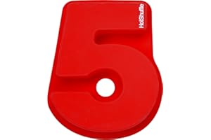 HotShuffle 13 Inch (33cm) XL Silicone Number Cake Tin Mould Baking Birthday Anniversary (Number 5)
