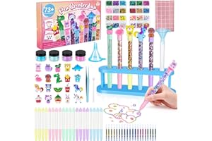 Kazzley Fabrique a Stylo avec 73+ PCS, Atelier des Stylos de 20 Stylos avec 40 Recharges Colorées, Loisir Creatif Enfant, Activite Manuelle Enfants 5-12 Ans, Idée Cadeau Fille Garcon 4 6 7 8 Ans