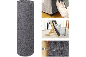 NADSSJL [220cmx40cm] Kratzmatte Katze, Kratzschutz Sofa Katze, Kratzmatte Selbstklebend, Kratzbrett Katzen Wand, Katzenkratzmatte, AntiKratz Tape für Möbel Couch Sofa Wand Tür Schutz (Dunkelgrau)
