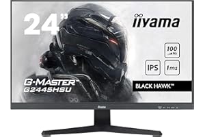 Ecran iiyama G-Master G2445HSU-B2 Black Hawk - 23.8", IPS, 1920x1080-100Hz, 1 ms, 1H1DP, Ecran pc Gamer, Black Tuner,