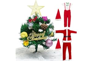 Toclsixz Ropa de Navidad para muñecas de 30 cm, accesorios para la decoración de casa de muñecas, contiene ropa de muñecas, árboles de Navidad, faldas de árbol