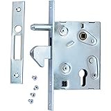 Hakenschloss Einsteckschloss Schiebetürschloss Türschloss F-60 für Schiebetore Gegenplatte mit Führungsdorn