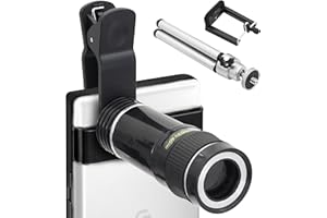 YACSEJAO HD 20X Zoom-Objektiv mit Stativ-Tele-Handy-Objektiv-Teleskop für Smartphones und Tablet-PC