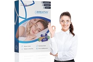 BREATHY Probierpaket nasenpflaster schnarchen Schnarchstopper (anti schnarch besser Atmen) nose Strips gegen Schnarchen 5 Comfort 5 Transparent