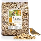 wildtier herz I Vogeltraum Schalenlos - Premium Vogelfutter 5kg, Wildvogelfutter Schalenfrei, Ganzjahresfutter mit Sonnenblum