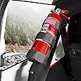 Voodonala for Jeep Roll Bar Fire Extinguisher Holder 2.5-3LB Adjustable Strap Bracket Mount for 1965-2021 Jeep Wrangler TJ CJ YJ JK JKU JL JLU JT, Black, 1pc