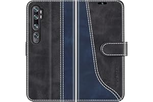 Mulbess Funda para Xiaomi Mi Note 10 / Mi Note 10 Pro, Funda Libro Protectora Carcasas TPU, Ranura para Tarjeta, Cierre Magnético, Elegante Negro