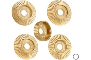 BGTEC Disco Abrasivo per Legno - 5 Pezzi 100MM*4+75MM*1 Mola per Intaglio, Modellatura, Levigatura e Lucidatura - Disco Raspa per Smerigliatrice